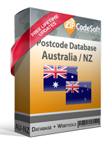 Postcode Database Australia + New Zealand