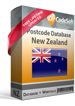 Postcode database New Zealand